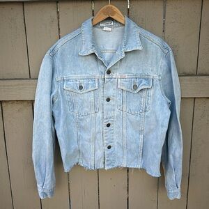 Vintage Y2K 90's Guess Georges Marciano Denim Jacket  Jean Jacket Raw Hem M